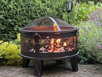 GARDEBRUK Feuerschale Sevilla 76cm - Mosaik Design Mit Funkenschutz