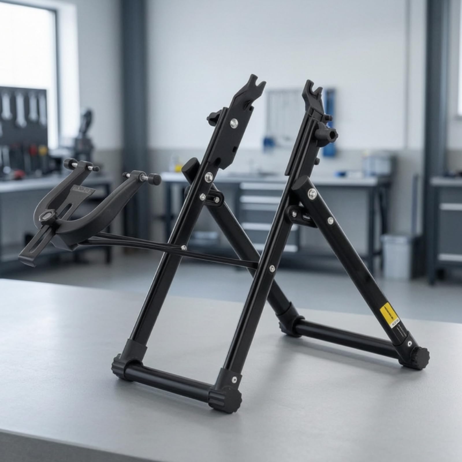 MERIGLARE Support Maintenance Roue Vélo tructure en Acier au Carbone et Base Stable pour Garage et Atelier Personnel