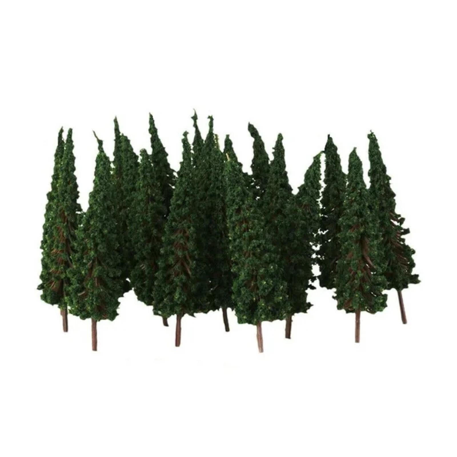 Model Trees for Crafts,10Pcs 6.5cm Pine Trees Model Train Railway Building Green Model Tree for N/OO Gauge Scale Railroad Layout Scenery Decorate Dark Green