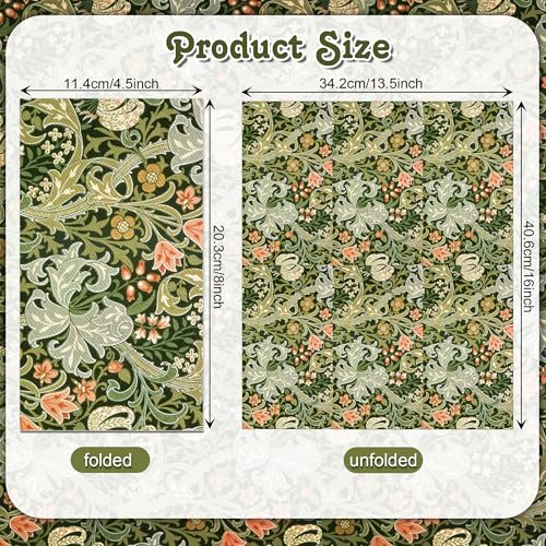 image for Jajajuegos 80PCS Vintage Floral Paper Napkins - 4.5x8 Inch Disposable 