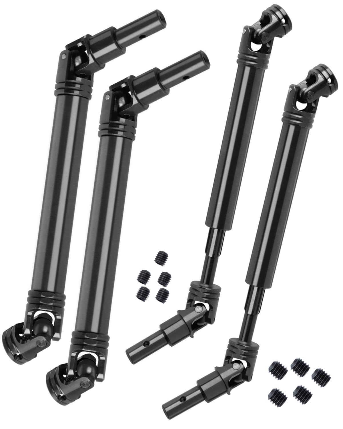 hopsupRC #45 Steel RC Drive Shaft Axles Upgrades Part for 1/10 Outcast 4S V2 BLX & Kraton 4S V2 BLX,4PCS Harden Front Rear CVD Driveshafts Hops up,