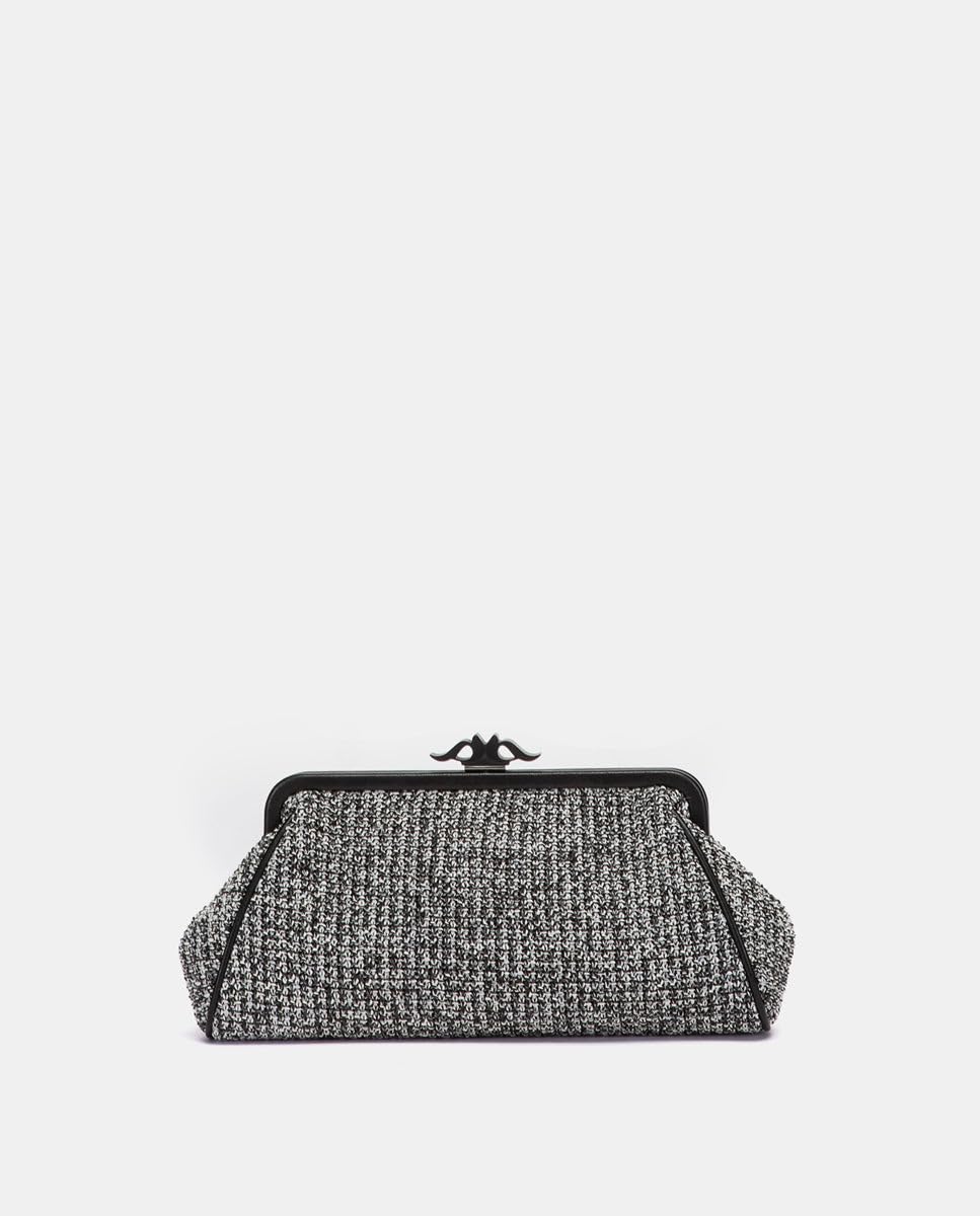 Abbacino Clutch de fiesta jaspeado negro Negros