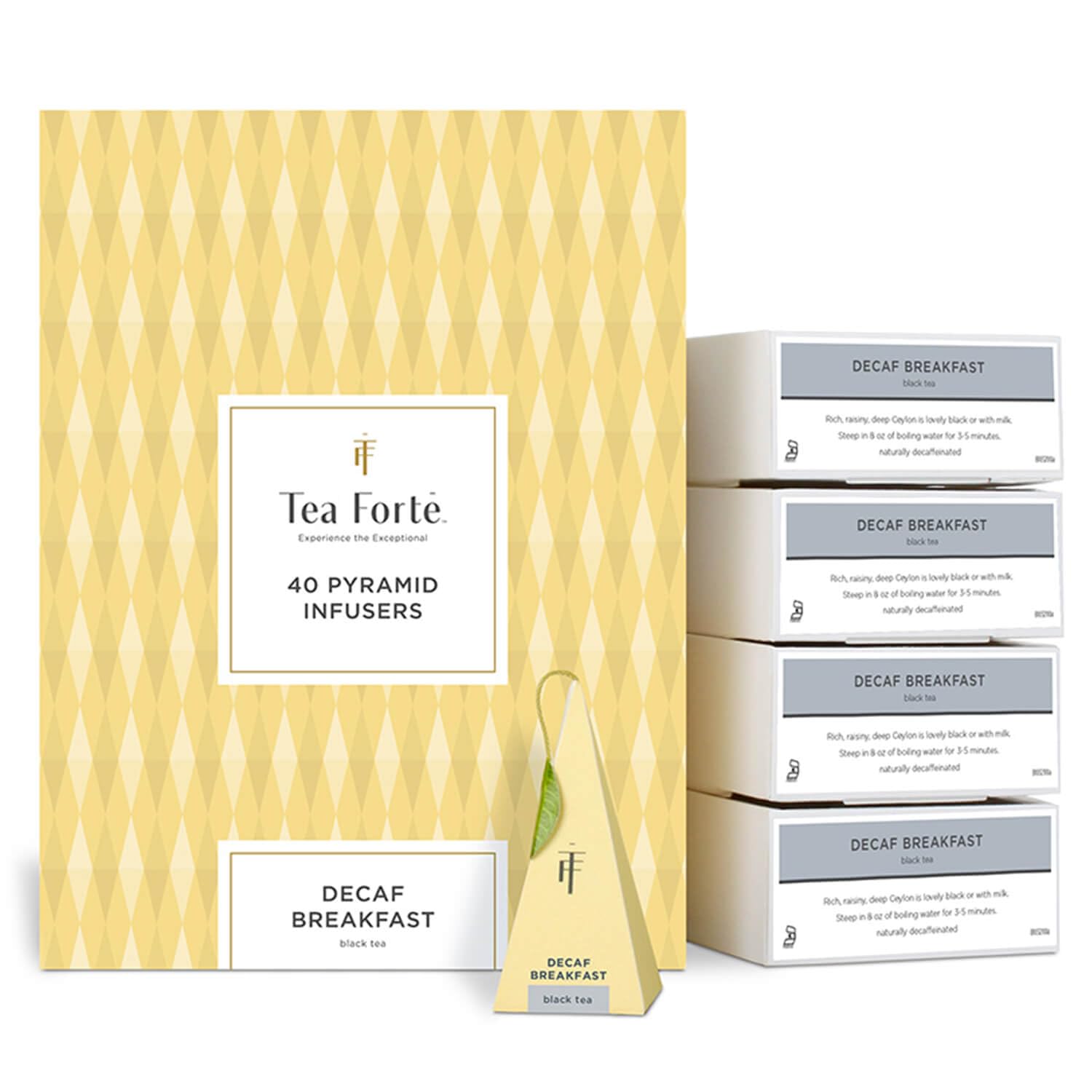 Thé Decaf Breakfast Tea Forte : 40 pyramides bio d'infusion d'exception - 14
