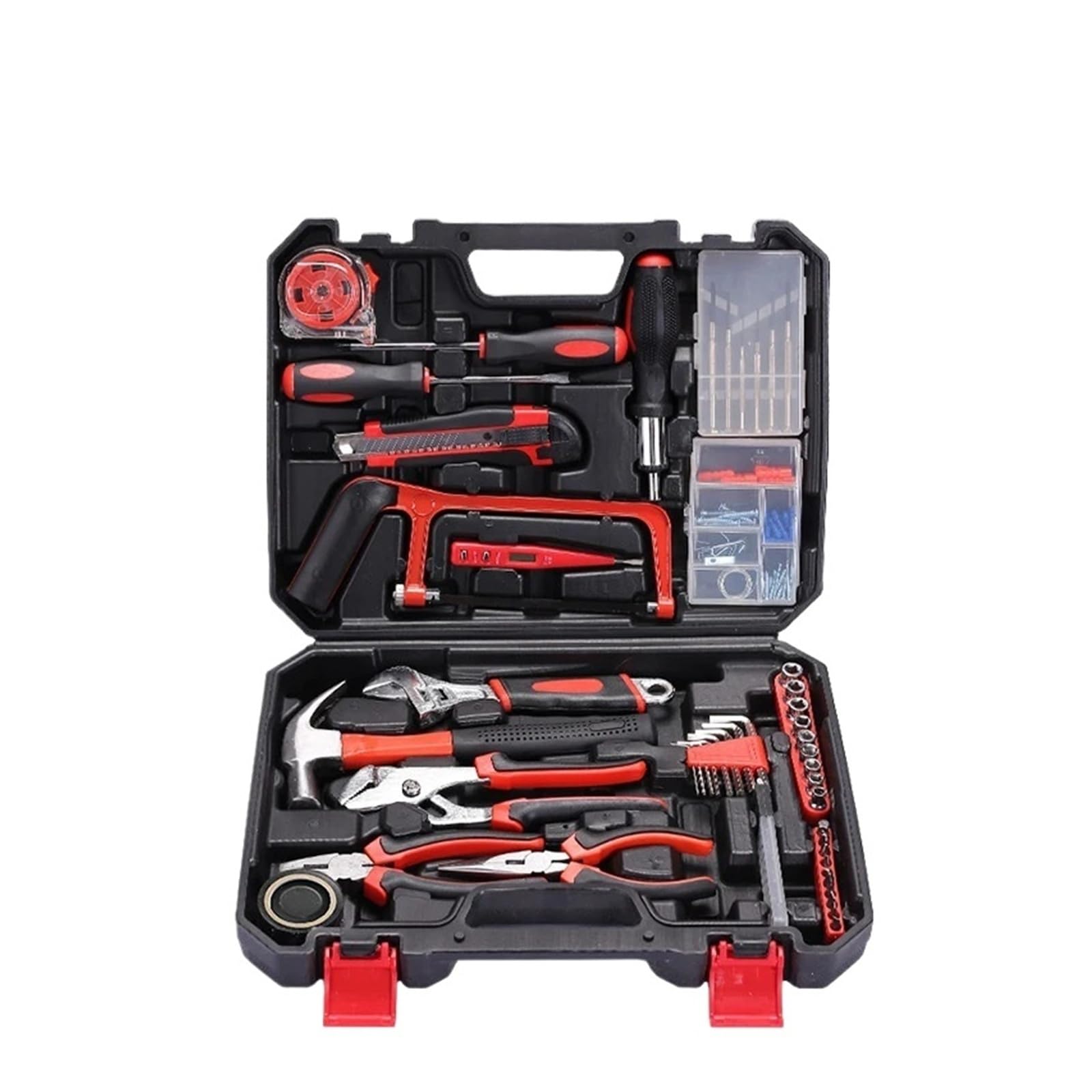 19/43/120 pezzi kit di utensili manuali set con cassetta degli attrezzi multifunzionale for uso domestico fai da te con cacciavite martello chiave pinze nastro