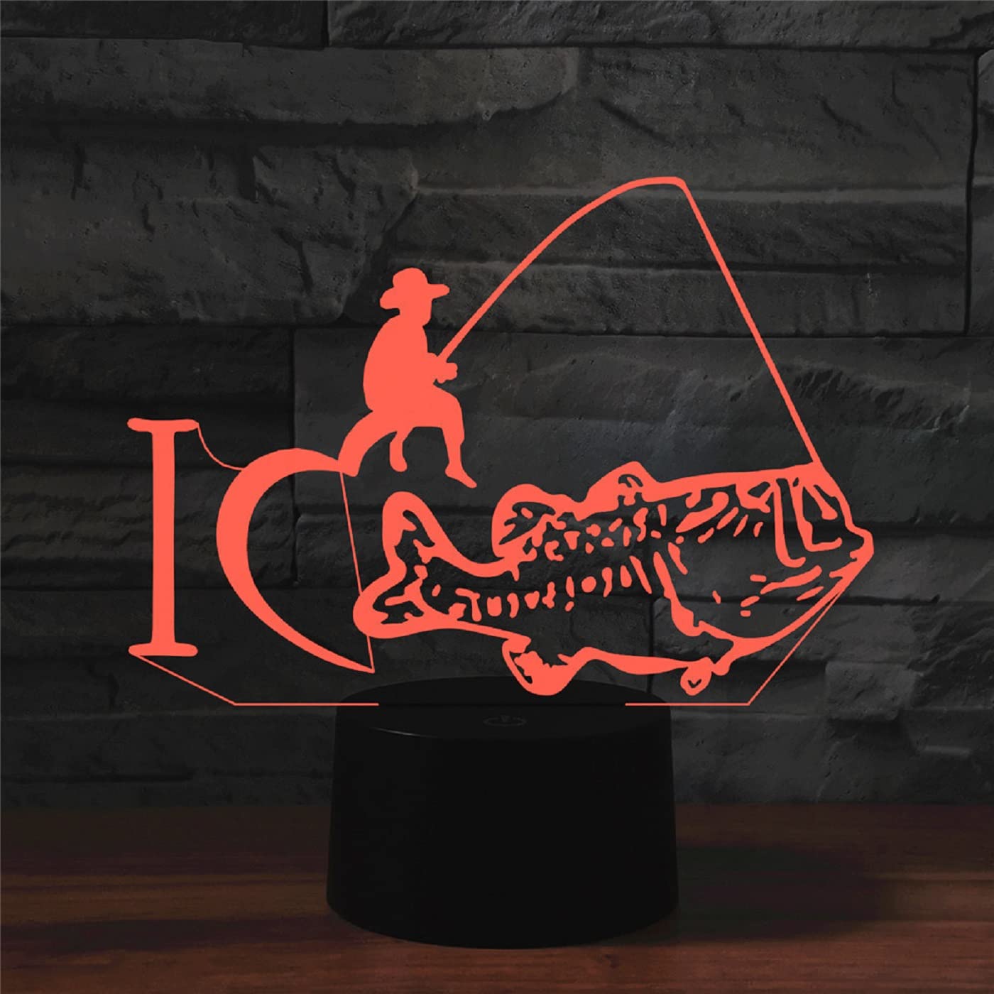 SUPERHONGJIHAO Luce notturna per i bambini 3D Marlin Fish Led Lampada con telecomando 16 Cambiare colore regalo di compleanno di Natale per il bambino