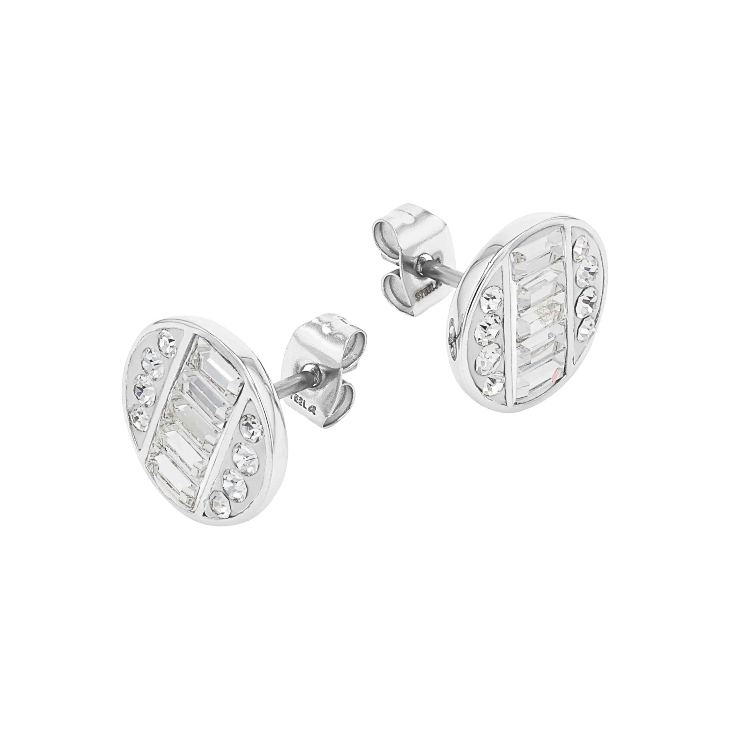 Tom Tailor Ohrstecker für Damen, Edelstahl, mit Preciosa, 11 mm, silber, Geschenkidee, Ohrschmuck, Damenschmuck, 2100677