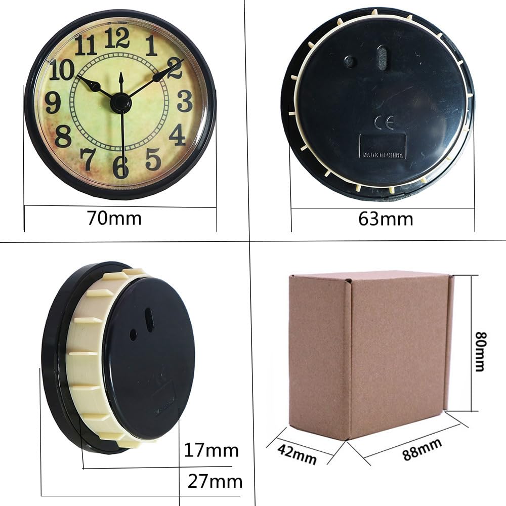 70 Mm Okrągły Mechanizm Zegarowy, Klasyczny Mechanizm Kwarcowy, Głowica Zegara Z Cyframi Rzymskimi/arabskimi Diy Do Zegara Biurkowego, ściennego I Wystroju Domu 1