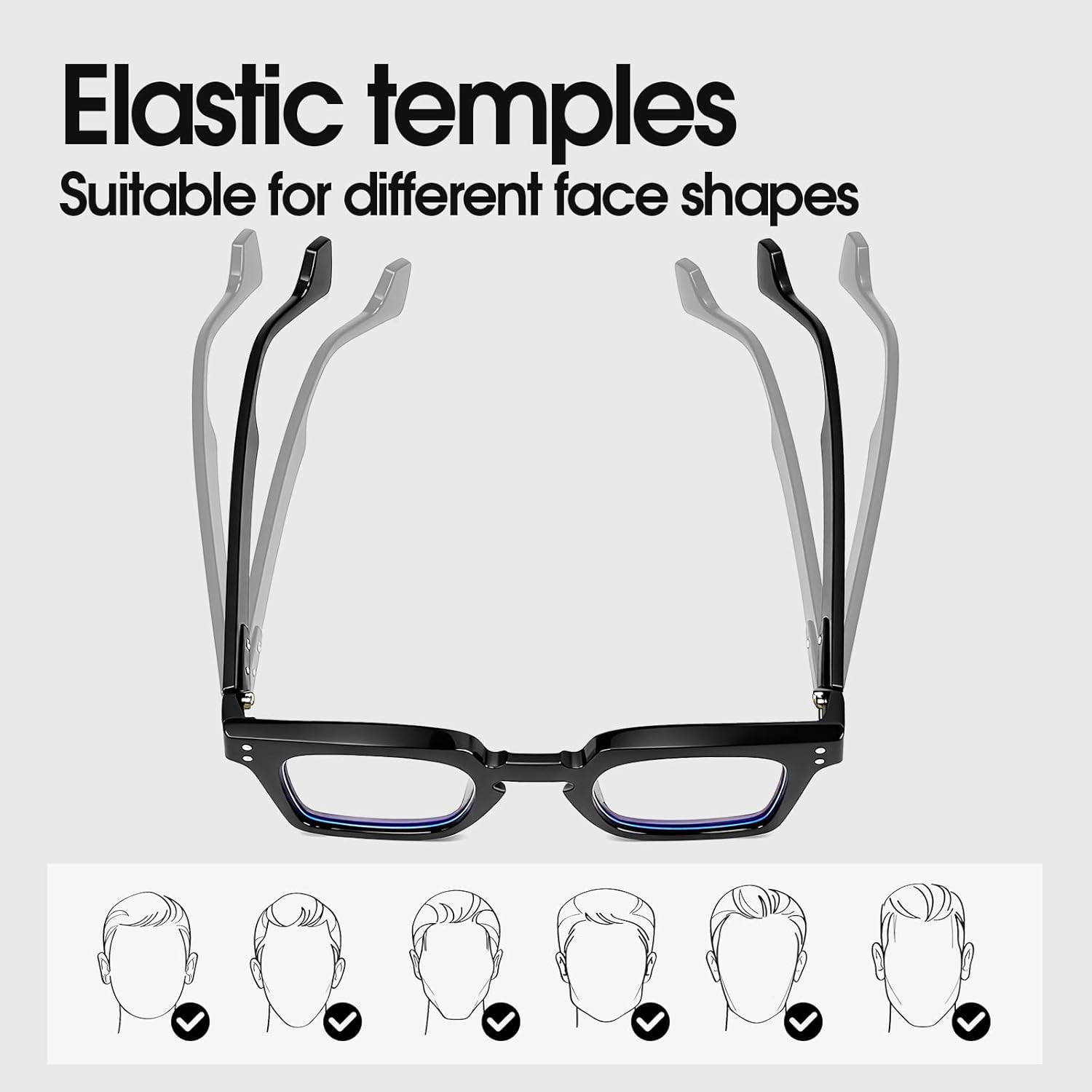 3 Pack Reading Glasses Men Women, 1.0/1.5/2.0/2.5 Blue Light Blocking Eye Glasses, Spring Hinge, Reduce Eyestrain/UV/Dryness - Image 8