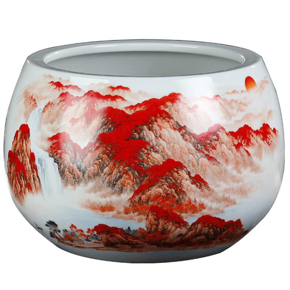 Poterie de Jingdezhen pot de fleurs symbole d'harmonie pour la maison