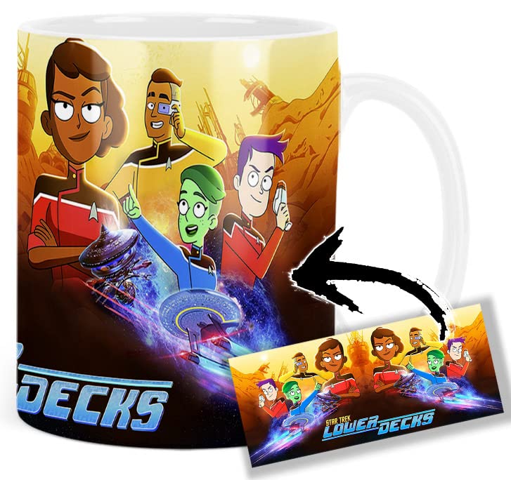 Star Trek Lower Decks Taza Blanca Ceramica White Mug