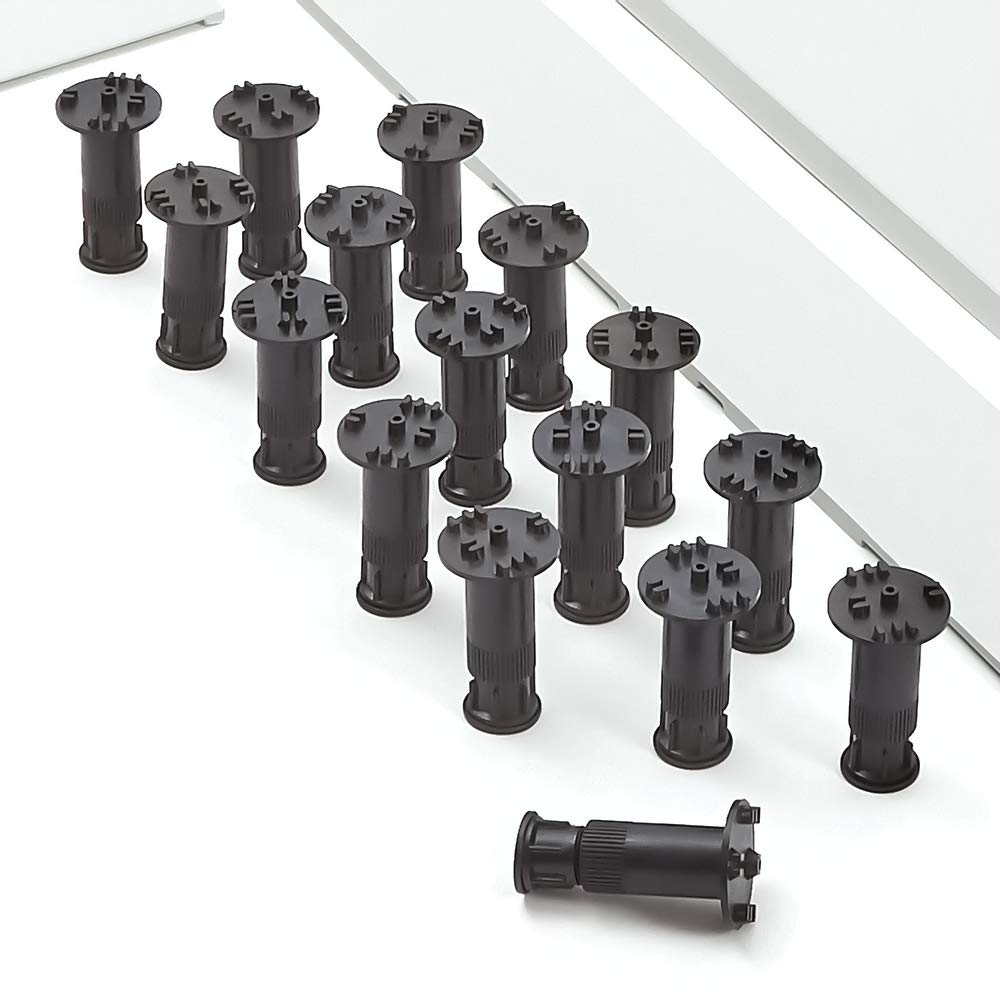 Milano Black Slate Effect Shower Tray Feet - Pack Of 16