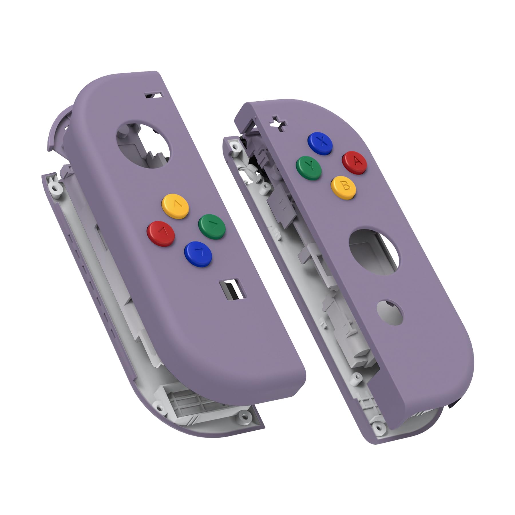 eXtremeRate Carcasa Joycon para Nintendo Switch & OLED Funda de Agarre Reemplazo Shell con Botones para Nintendo Switch Joycons OLED No Incluye Carcasa de Consola(Rojo Esmerilado) — view 20