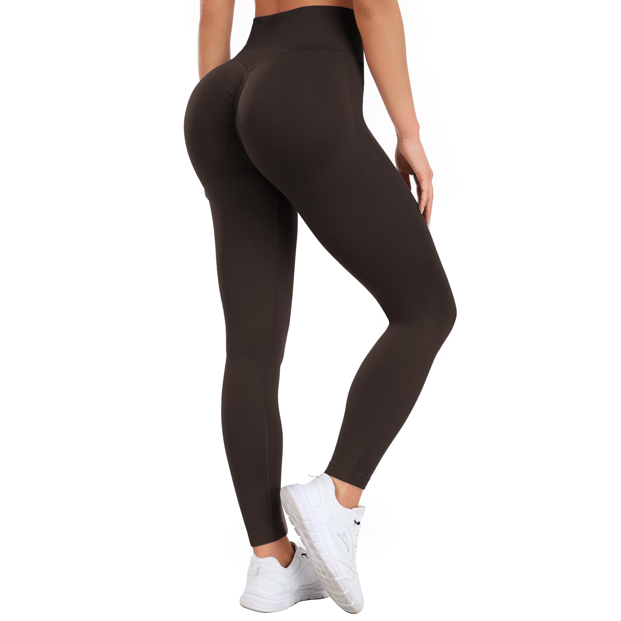 Somdiffy Leggins Sportivi Donna Push Up Leggings Palestra Vita Alta Pantaloni Fitness Yoga Anticellulite