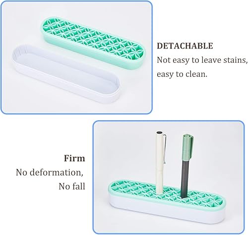 Miniatura 4 de GORGECRAFT Organizador de escritorio para coser de silicona, soporte para brochas de maquillaje, caja de almacenamiento de cosméticos, multiusos,