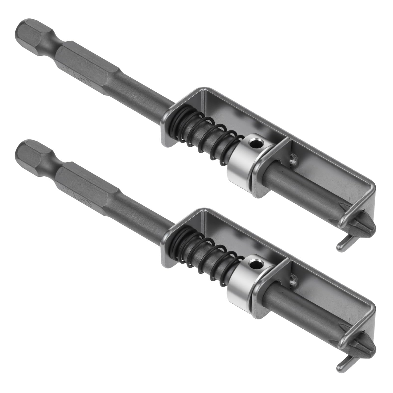 2 Pcs Spring loaded Screw Holder Bit,Screw Gripper Tool Universal Anti-drop Screwdriver Bit Single-Hand Operation Screws Retaining Holders Clamp Fixing Set for Electricians, Mechanics, DIY Home Repair