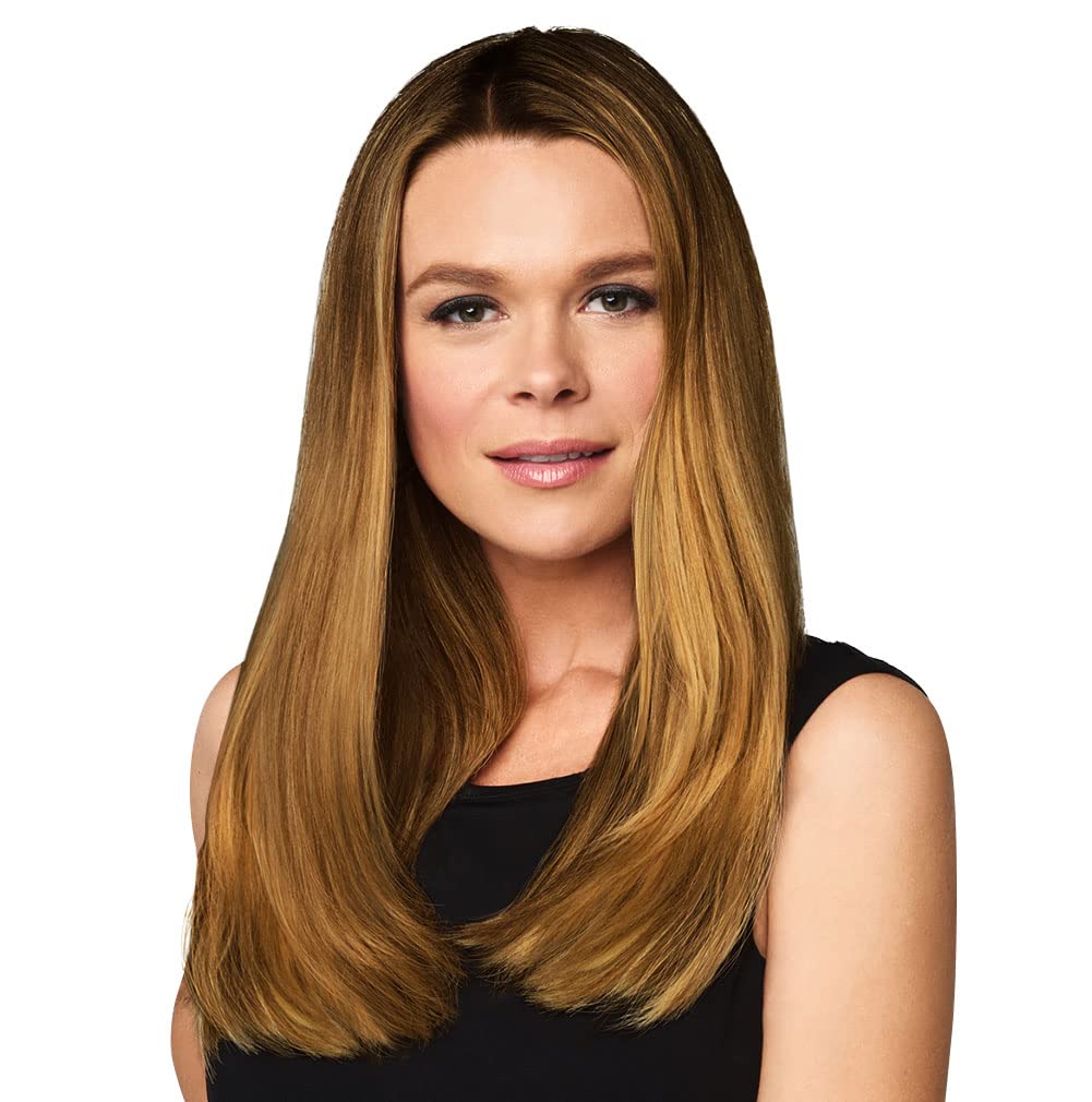 16" Length Invisible Clip-In Hairdo Extension Color R23/101 Platinum Blonde - 1 Piece Volume Enhancer Instant Thickness Tru2Life Heat Friendly Synthetic Hairpie