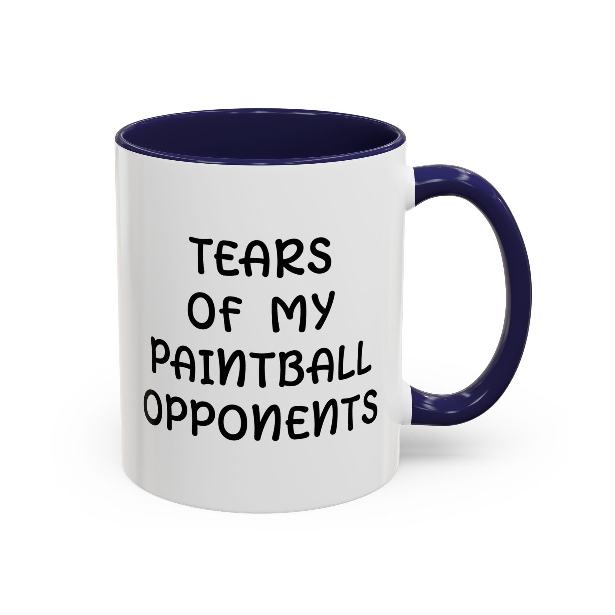 Funny Paintball Coffee Mug - Humor Gift for Paintball Players, Tears of My Paintball Opponents, Sports Enthusiast Cup Navy 11 Ounces