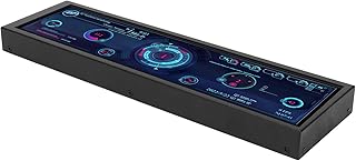 AYNEFY Long Strip LCD Screen, 8.8 Inch IPS Display 1920x480 CPU GPU SSD Data Temperature Monitor Chassis Sub Screen for RPi for Linux for Windows