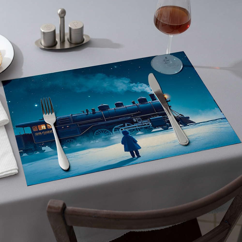 Sets de table de Pâques lavables lot de 6 pour décoration salle à manger