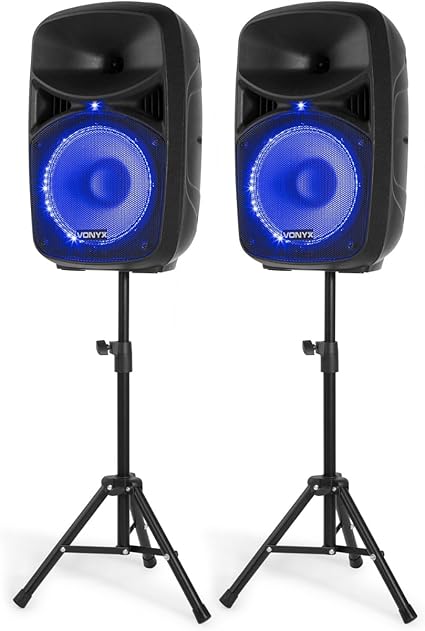 Vonyx VPS102A - Sistema de Sonido Portátil 600W con Bluetooth y Micrófono para Eventos y Karaoke