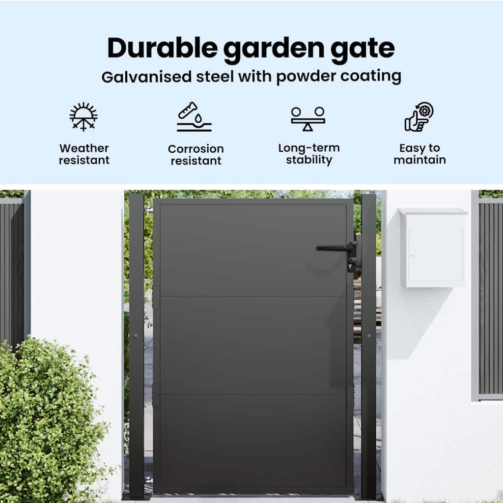 vidaXL Cancello - Perfetto per Il Tuo terrazzo o Giardino. È Un Modo Sicuro e Trendy per Tenere Il Tuo Spazio al Sicuro.