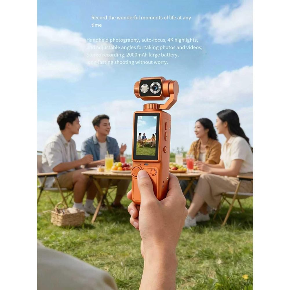 Q8 Caméra de Sport Portable de Poche pour L'Extérieur : Ultra-Nette, Autofocus, Enregistrement de Conférences, 32 Go B