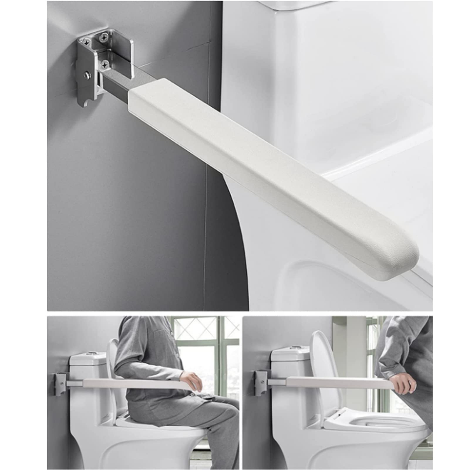 X&Z-XAOY Barra De Agarre para Baño Barra De Seguridad Abatible Barra De Agarre De Pared Asideros De Baño para Personas Mayores con Discapacidad (Size : 75cm)