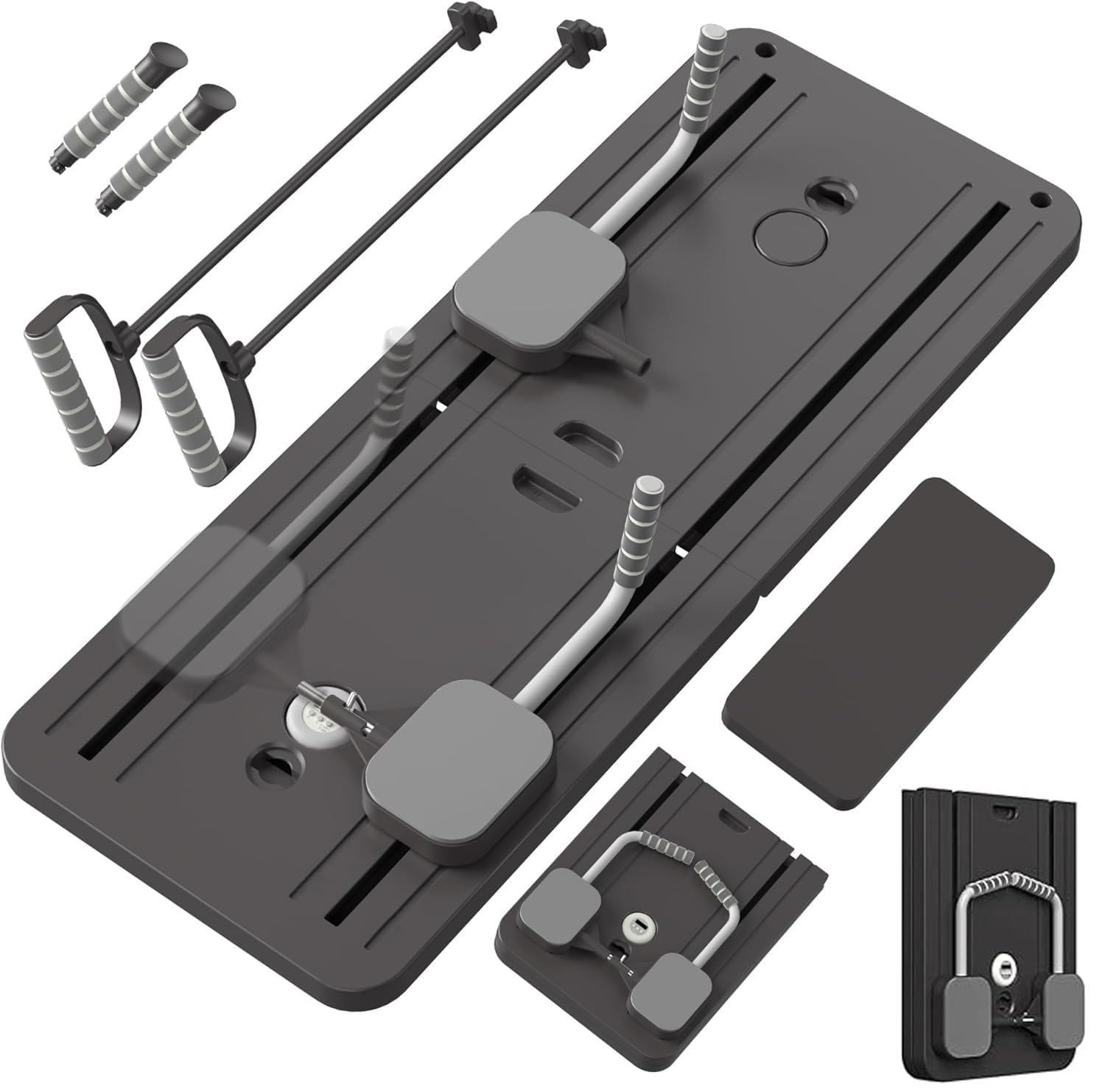 Pilates Board, Pilates Reformer Set, 5 in1 Pilates Reformer Machine with Timer, بيلاتس بورد Multi-Purpose Foldable Pilates Reformer Board for Home, Pilates Sliding Board for Home Women Men Black