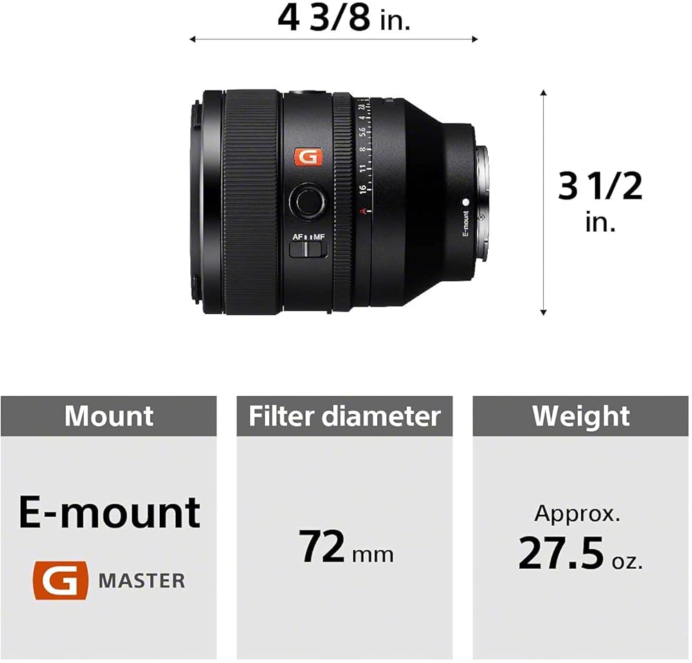 Amazon.com : Sony FE 50mm F1.2 GM (SEL50F12GM) Full-Frame