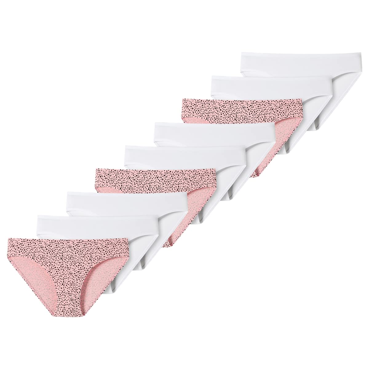 Schiesser - Teens Girls - 95/5 Organic Cotton - Slip - 173523-9er Pack (164 Weiß/Pink)