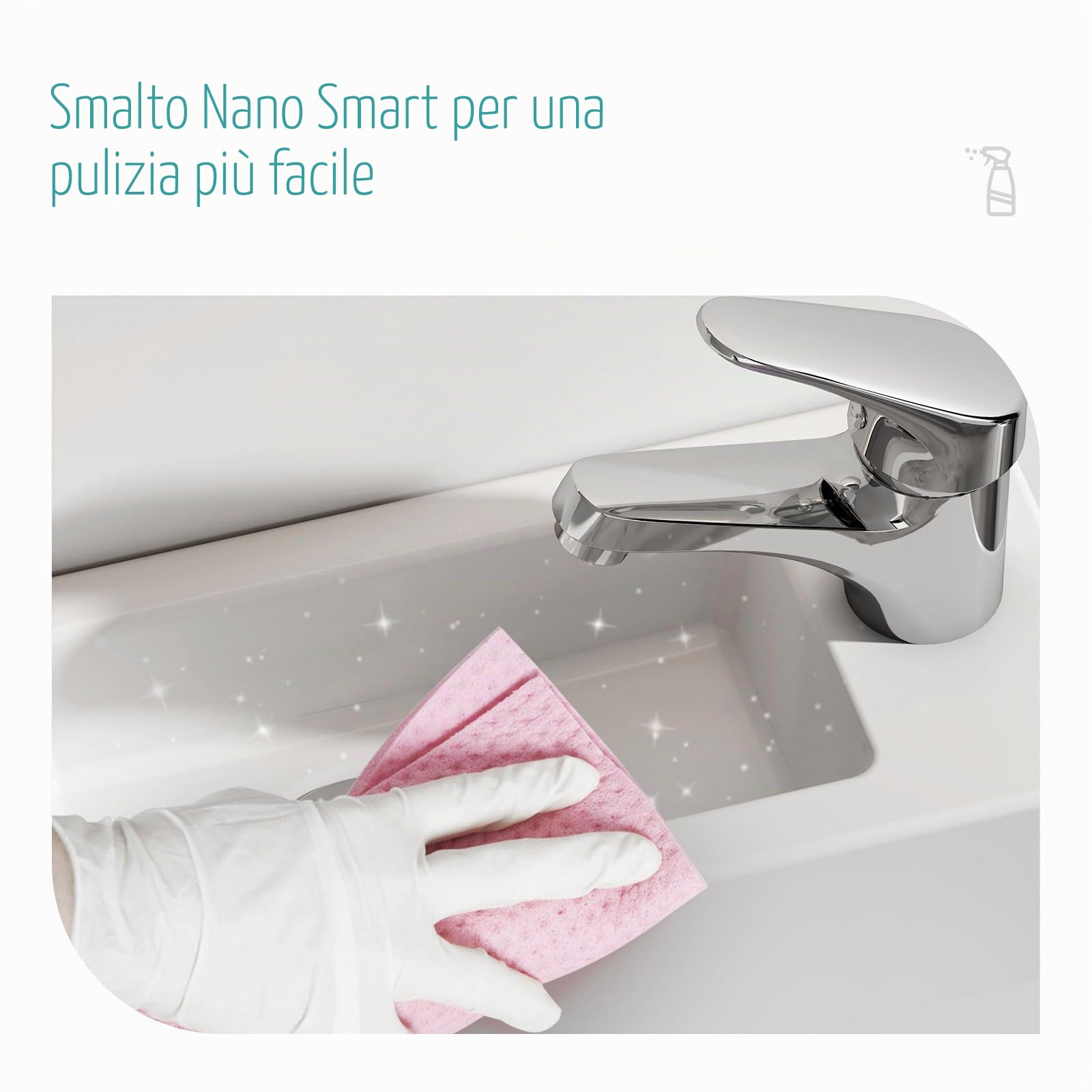 EMKE Lavandino – Mini lavabo sospeso per bagno & WC ospiti – 40 × 20 × 10 cm – Lavabo in ceramica di alta qualità – rettangolare rubinetto foro destro – bianco