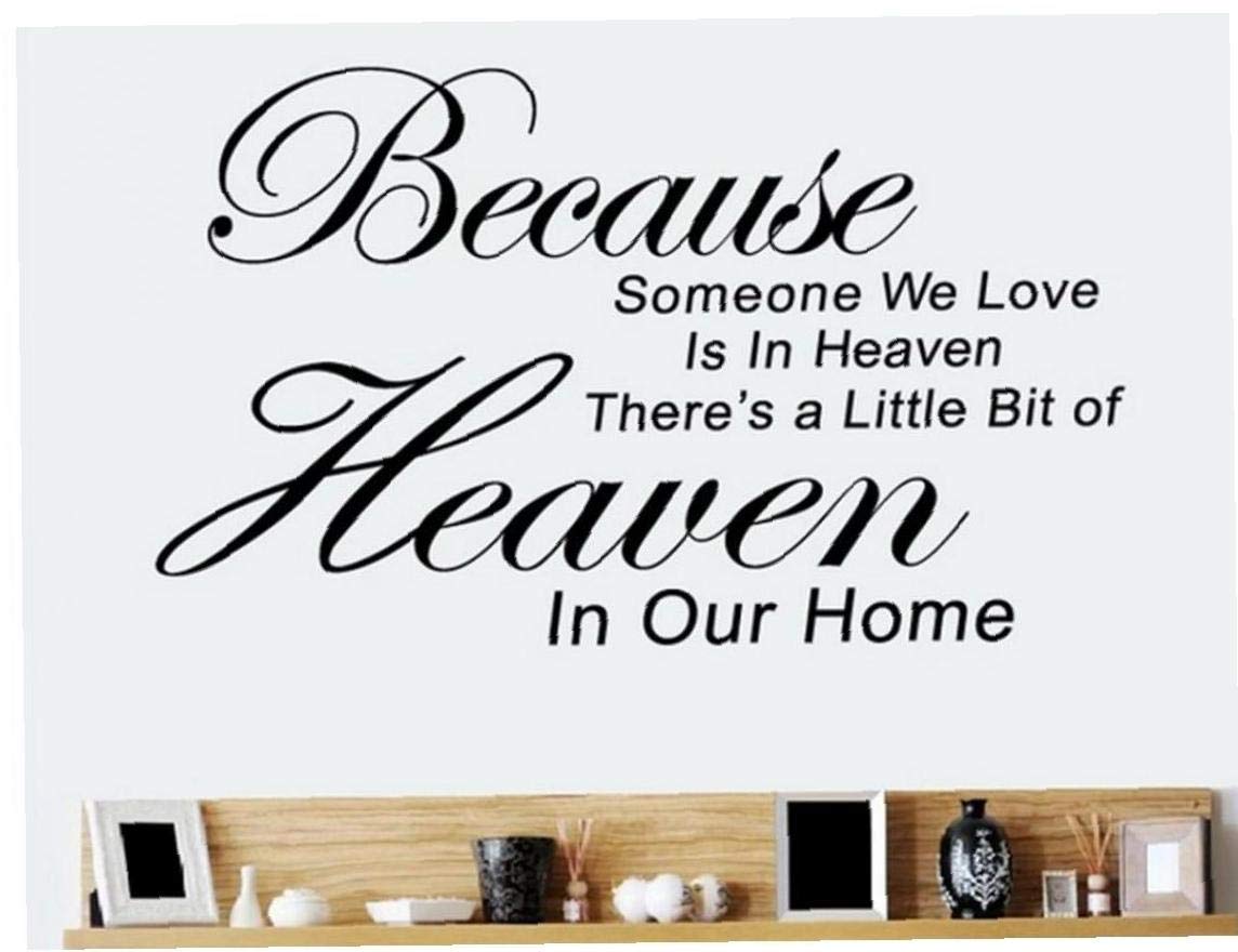 Casecover Because Someone We Love is in Heaven Wall Quote Wall Sticker Transfer Decal Room Decor 1pc