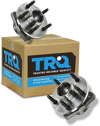 Miniatura 13 de TRQ Par de conjunto de cubo de cojinete de rueda delantera izquierda derecha, 2 piezas compatible con Lexus GX460 2003-2009 GX470 2003-2023 Toyota