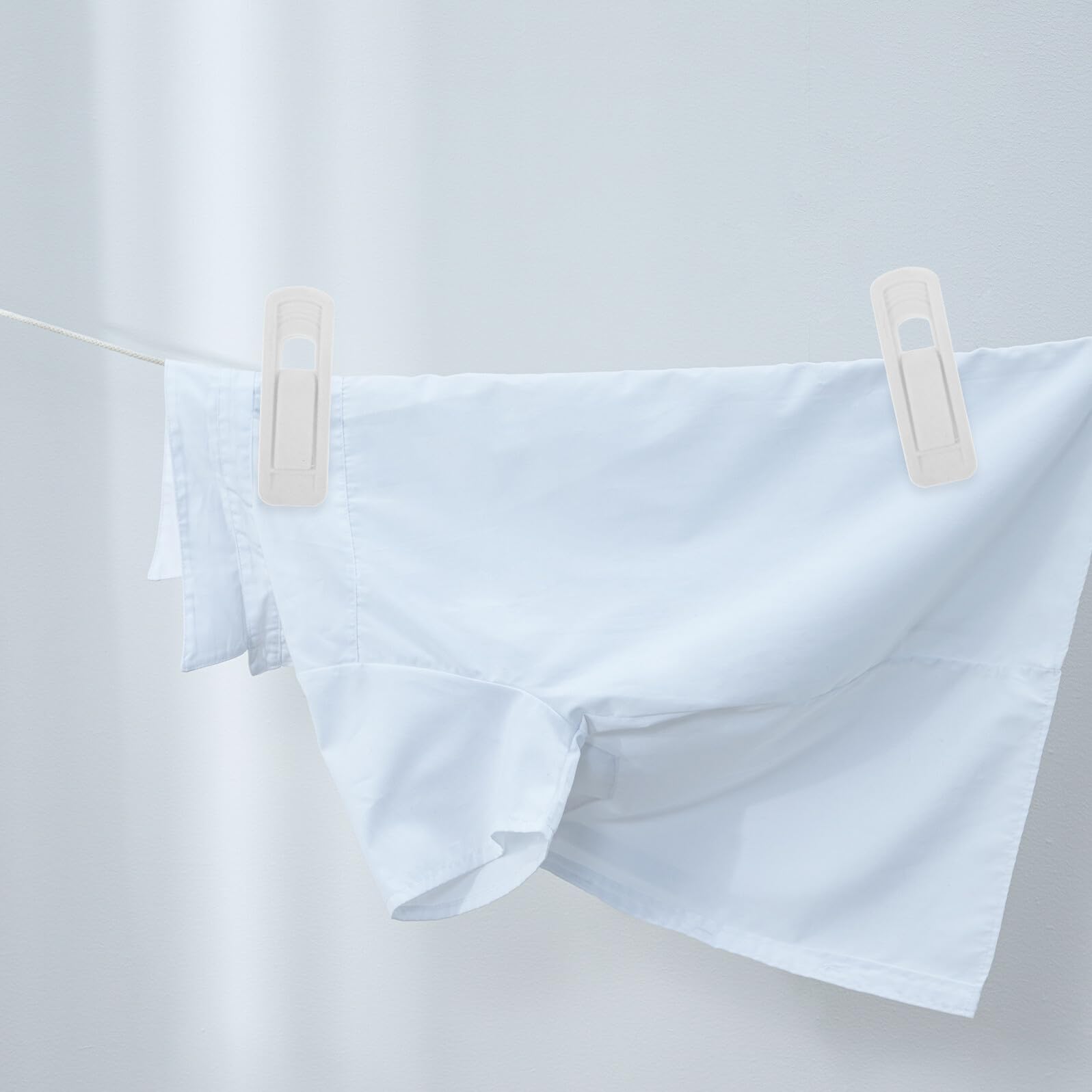 50 Pezzi Mollette per Vestiti in Plastica Antivento 50 Pezzi, Clip in Velluto Antiscivolo per Gonne e Pantaloni, Fermagli Resistenti per Bucato Interno ed Esterno, Uso Domestico e