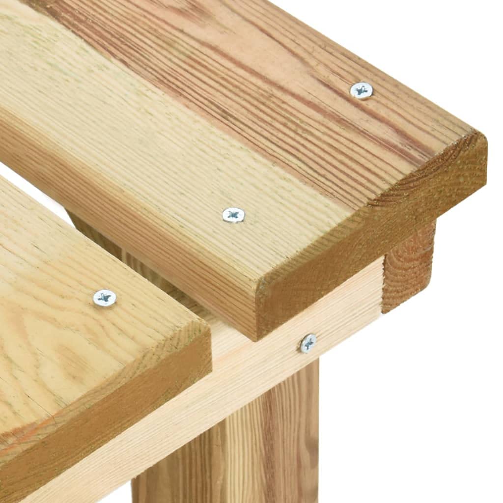 Fengshui Banco de jardín de 140 cm, madera de pino impregnada