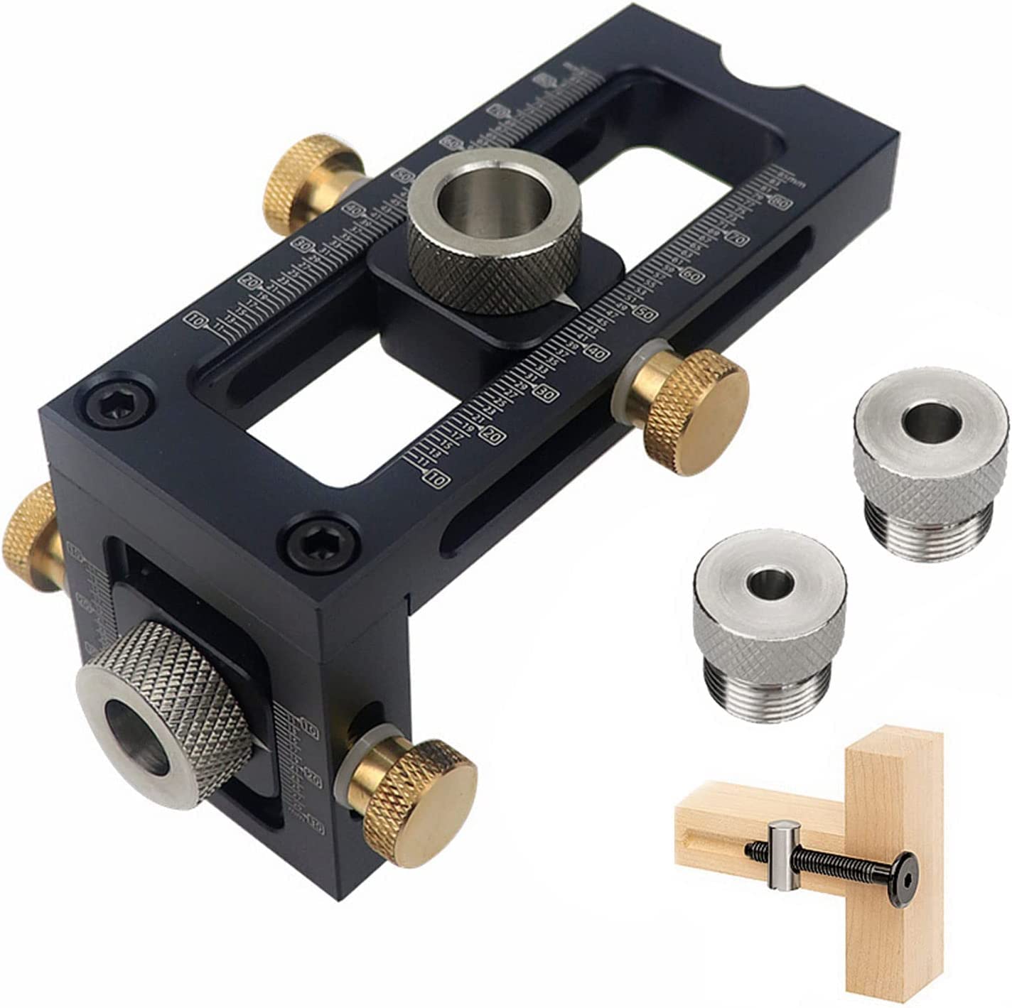 PROFFIX Screw Jig 2-in-1 Adjustable Woodworking Drilling Puncher Locator, Dowel Drill Guide Kit,4-Hole 681012mm Pin Fixture Woodworking Hole Drill Bit Set (B0C2R4KLN1) Amazon Price History, Amazon Price Tracker
