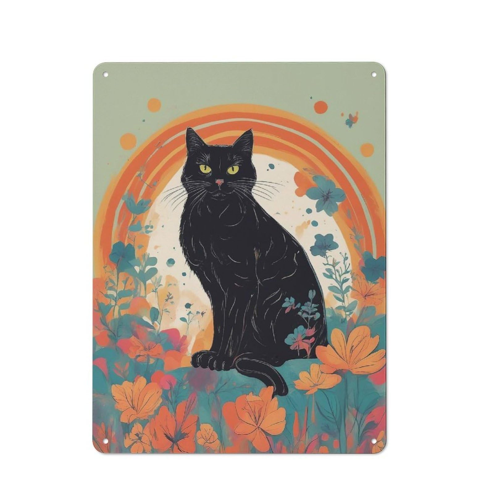 Junmoney Cat0027 Retro Tin Sign 40X30cm Featuring For Bar Or Restaurant, Suited To Wall Displays In Bars And Restaurants