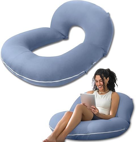 INSEN Almohada de lectura, almohada de espalda para sentarse en la cama para leer, enfermera y relajarse, almohada de lectura para adultos, madres y
