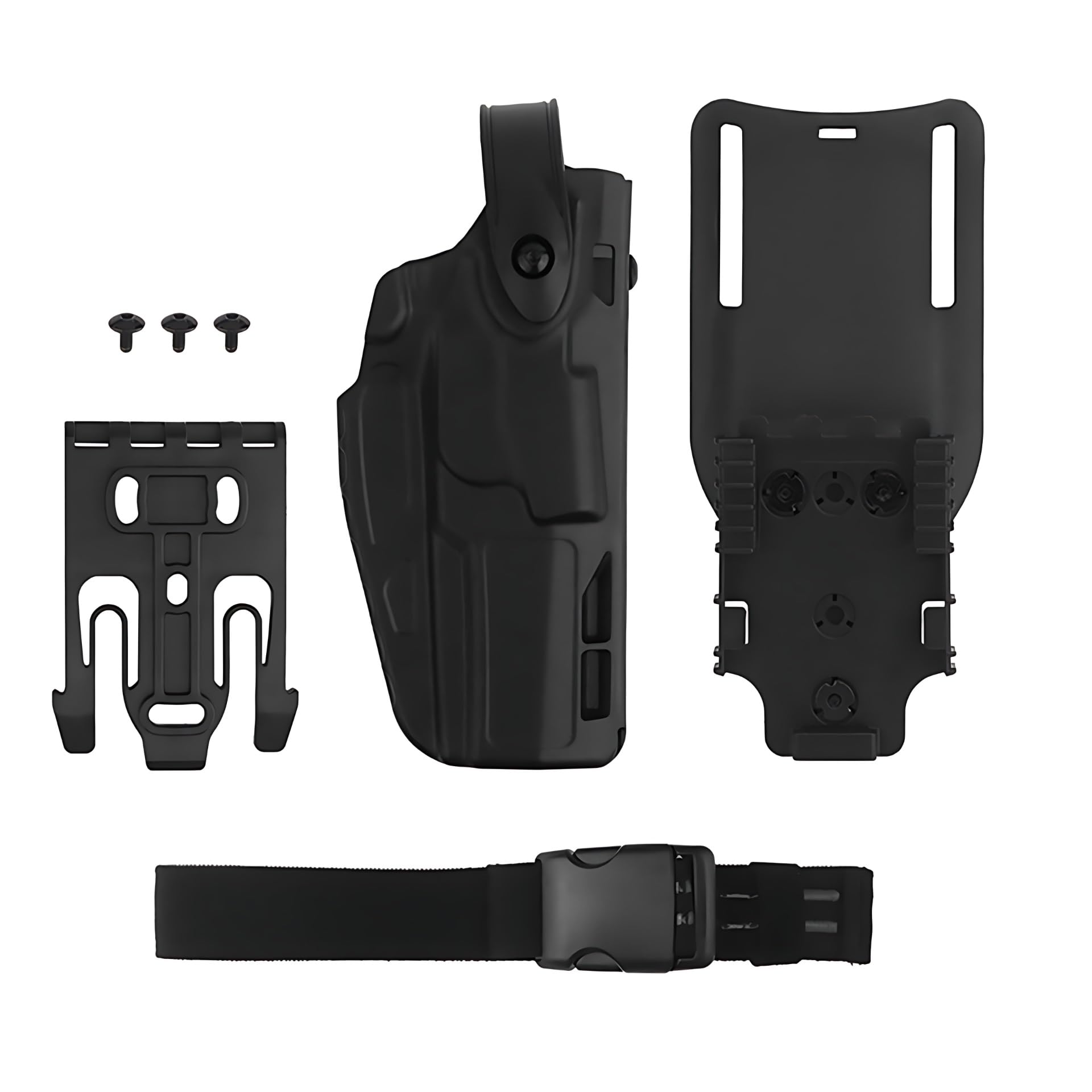 Fondina Tattica da Caccia, Fondina Militare da Combattimento Kit Cinghia Coscia Adattata Airsoft(Black)