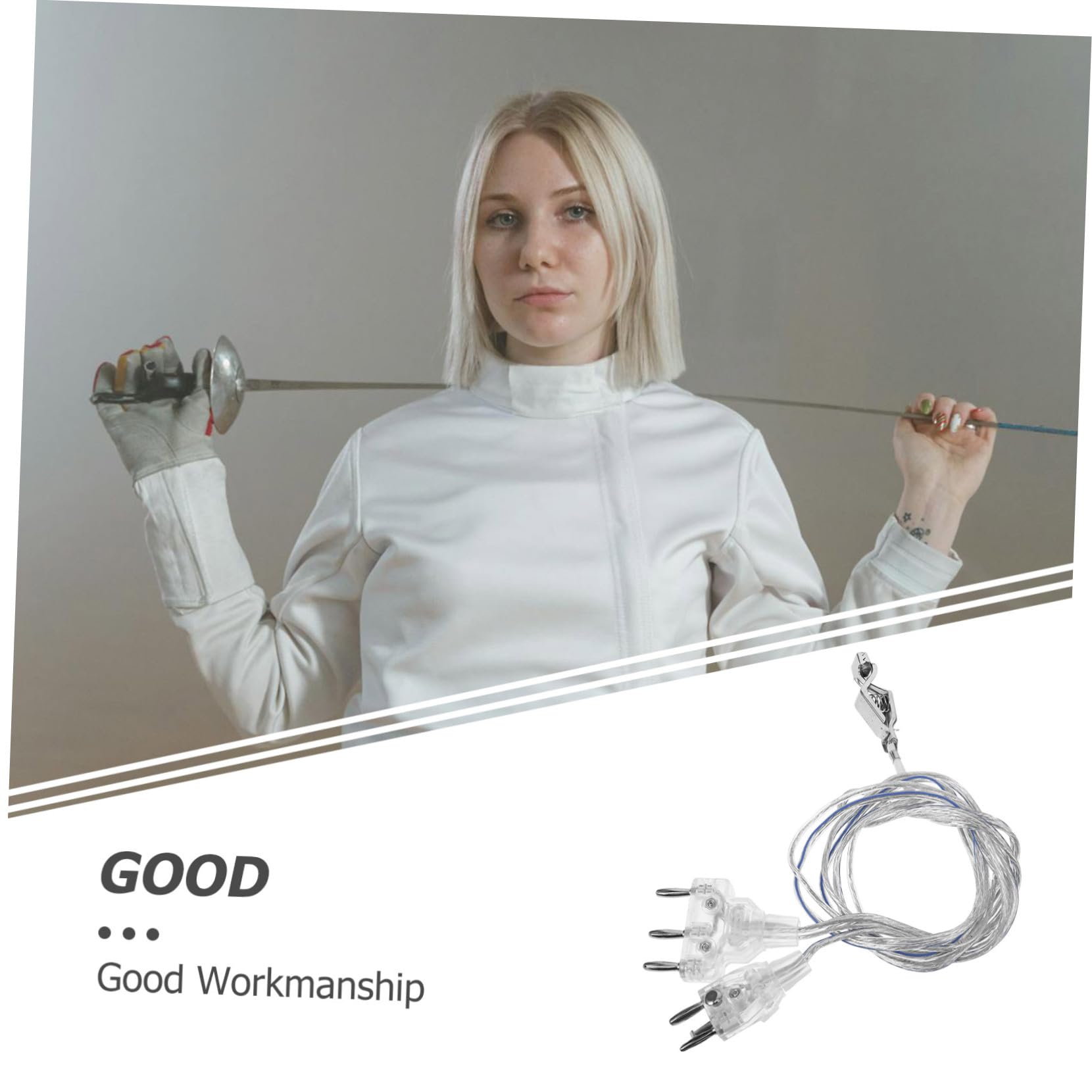 Cordon de Escrime Transparent 4 Pièces pour Fleuret et Sabre Haute Performance Compétition Entraînement