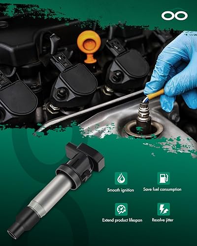 Vista 1853 de SCITOO 1 bobinas de encendido con 4 bujías de iridio para Chevrolet 2011-2015 Cruze 1.4L 2016 Cruze Limited 1.4L 2012-2020 Sonic 1.4L 2013-2021 Trax