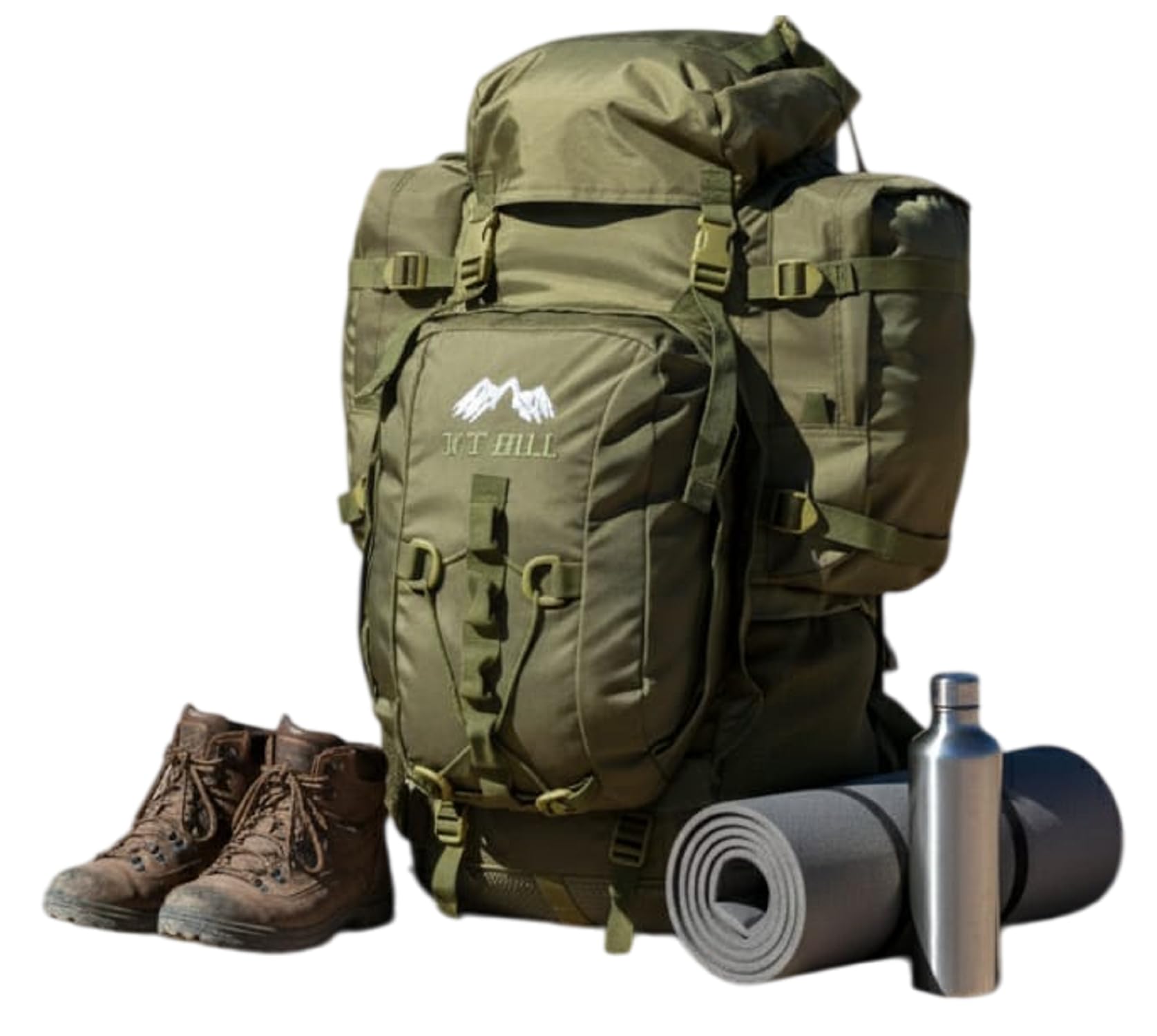 90L Rucksack with Shoe Compartment & Raincover | 9 Compartment | Water-Resistant Durable | Ideal for Trekking, Hiking & Camping-image-36