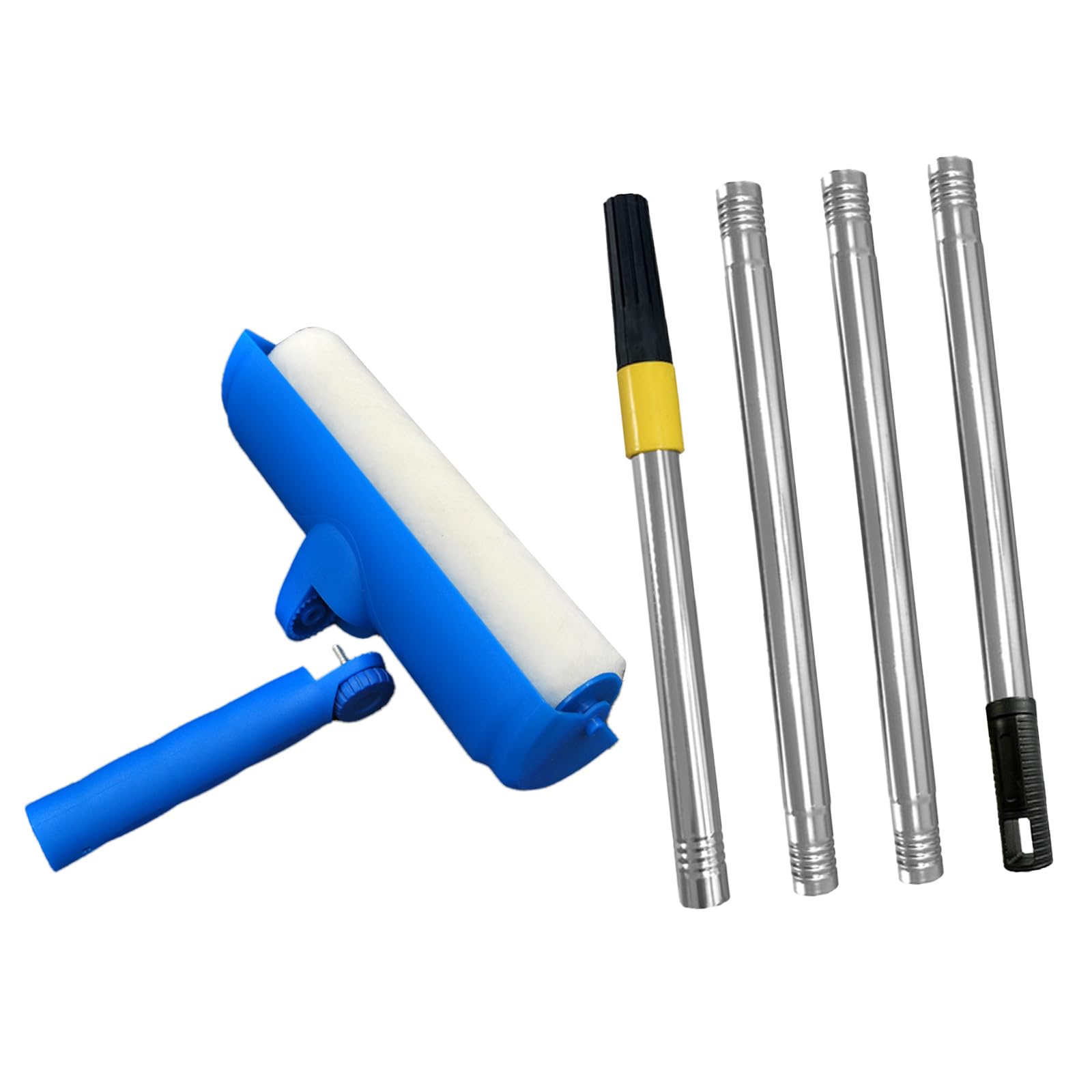 Ceiling Paint Roller Applicators Ergonomic Handle Threaded for Extension Poles Splash Resistant Cover Roller Cover for Projects