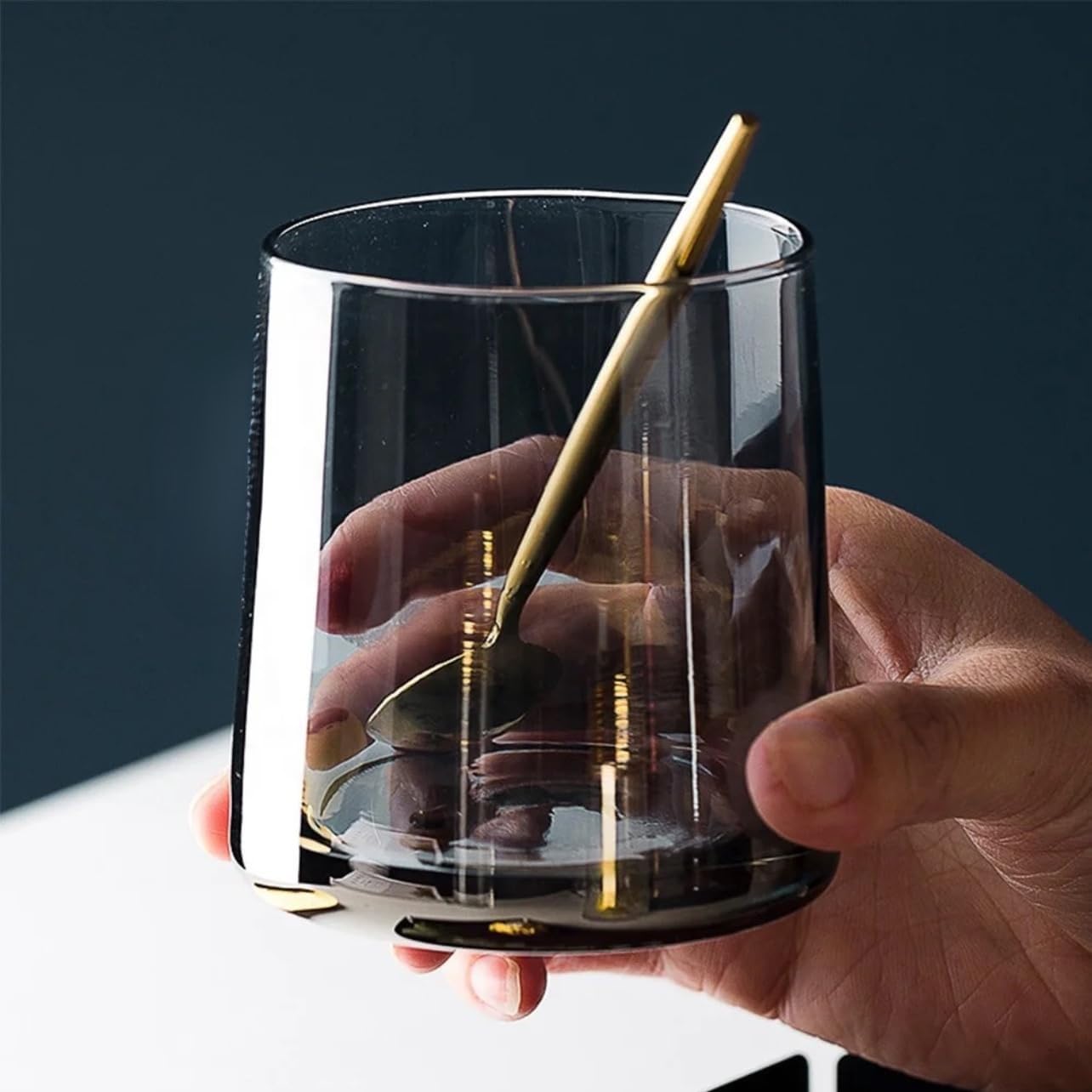 Mivana Black 250ml Italian Premium Juice Glasses And Transparent Water Glass Medium Size Tumbler Glasses for Drinking Water and Cocktails, Diamond Design Glass Water Glass Set of 6 (Diamond, Set of 6)