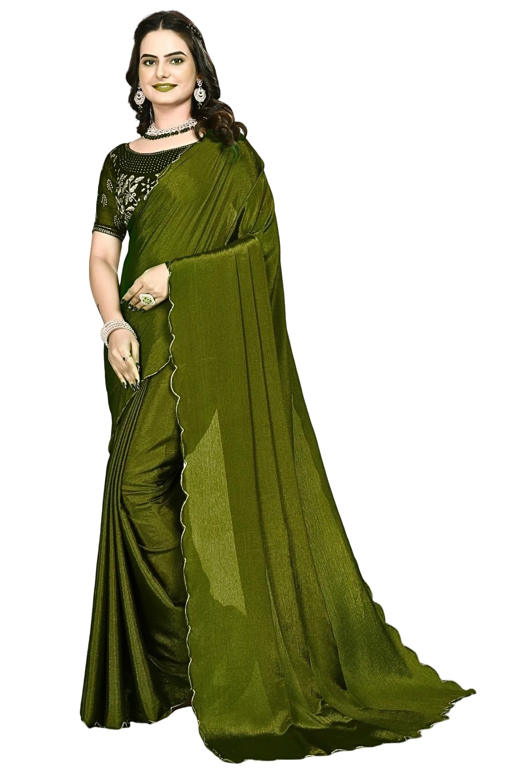 Women’s Bollywood Style Georgette Saree | Printed, Dyed, Solid & Self Design Saree for Party, Festive & Casual Wear for Women-image-36