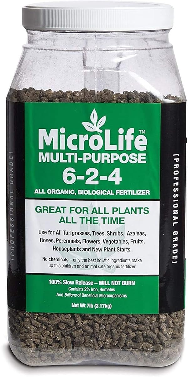 MicroLife Multi-Purpose (6-2-4) Professional Grade Granular Organic Fertilizer for All Plants, 7 LBS by MIcroLife SJES - Used condition - US$20.78