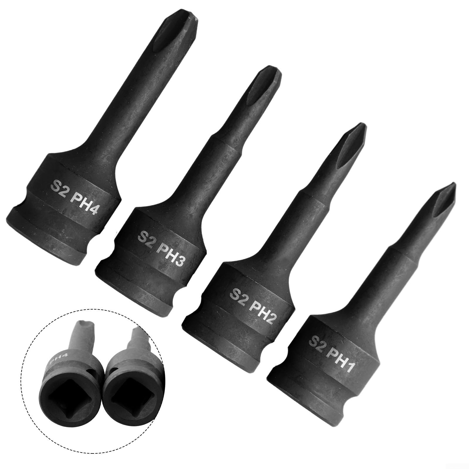 Set di punte per avvitatore a croce, 3/8", PH1, PH2, PH3, PH4, per trapano a percussione e cacciavite