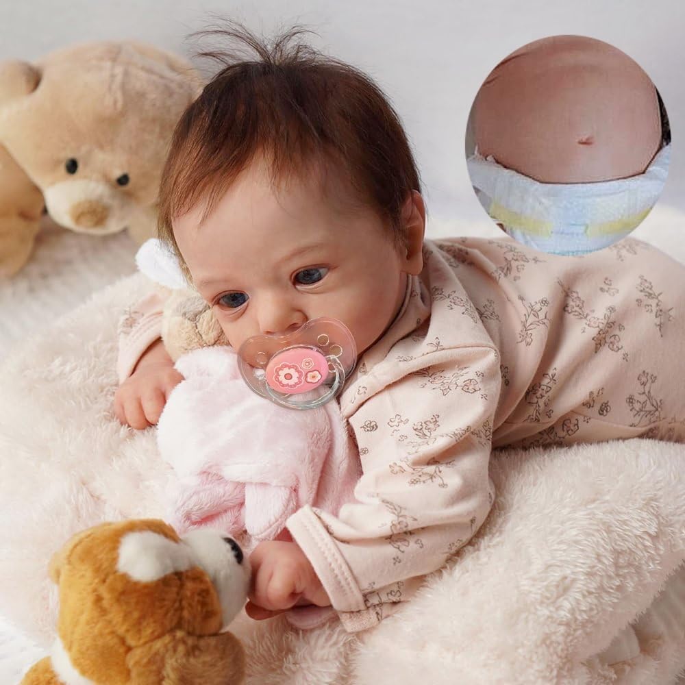 Reborn Dolls Female 19 Inch Hand Washable Reborn Female Soft Vinyl Body