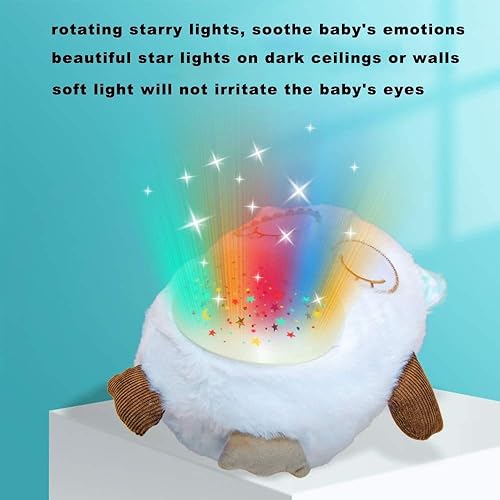 Miniatura 8 de Chupete de sueño para bebé con proyector de estrellas de luz nocturna y música, máquina de sonido de ruido blanco y canción de cuna, paquete de