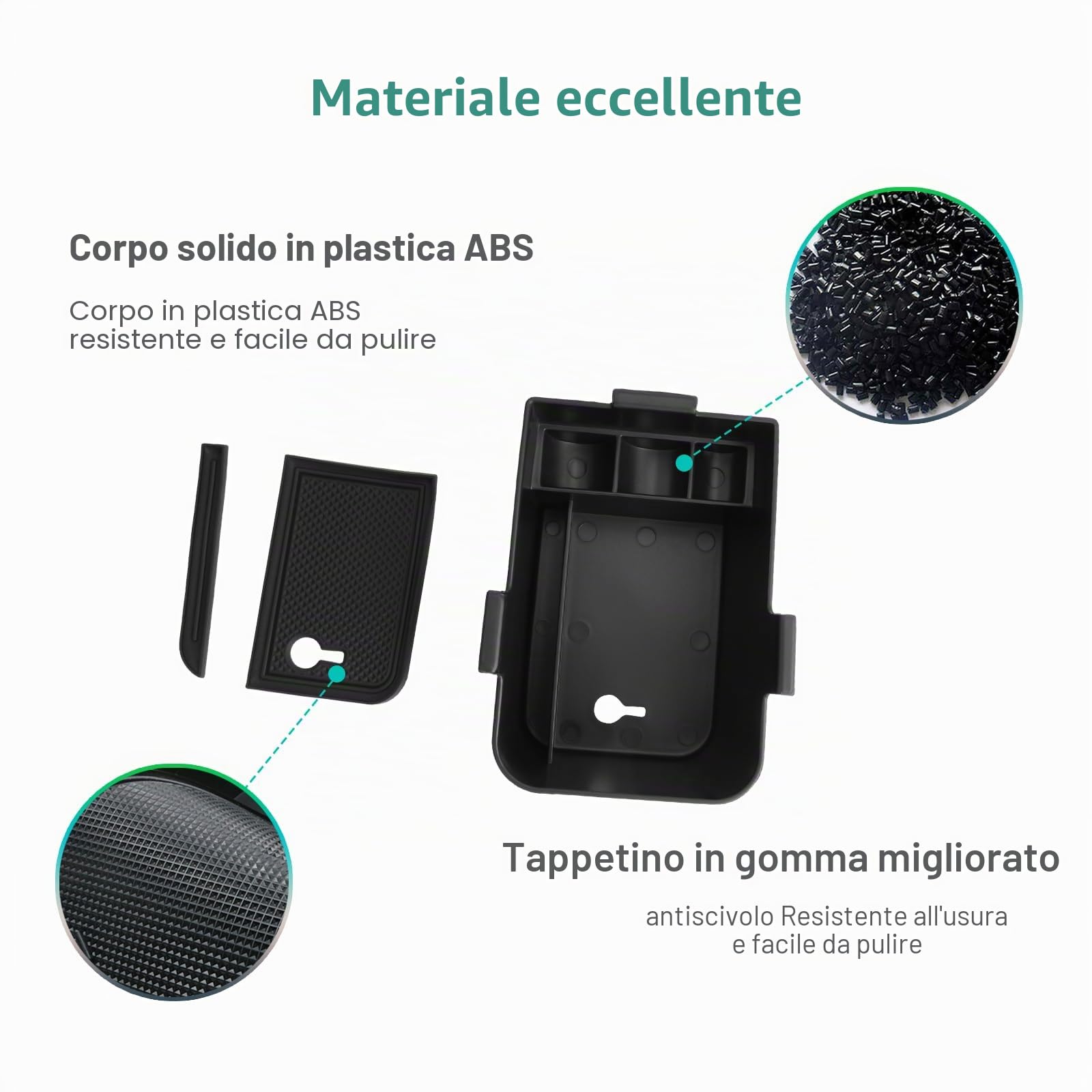 GAFAT Compatibile con Ford Puma/Fiesta MK8 2017-2024 Scatola Portaoggetti, Puma ST Fiesta ST 2023 Organizer per Braccioli, Vano Portaoggetti, Accessori Puma, Accessori Fiesta MK8